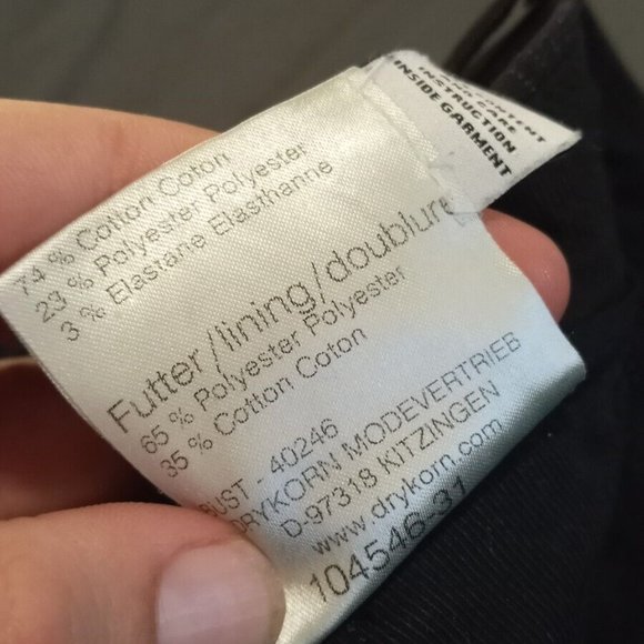 DRYKORN - Stretch cotton striped pants Sz34 - Picture 11 of 12